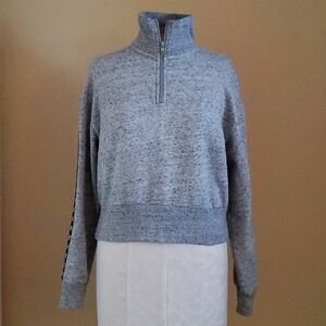 Victoria's Secret Gray Quarter Zip Sweatshirt Size XS